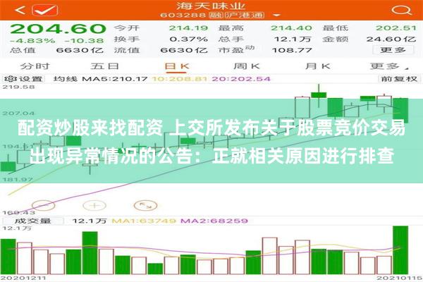 配资炒股来找配资 上交所发布关于股票竞价交易出现异常情况的公告：正就相关原因进行排查