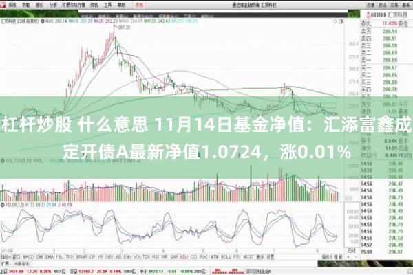 杠杆炒股 什么意思 11月14日基金净值：汇添富鑫成定开债A最新净值1.0724，涨0.01%