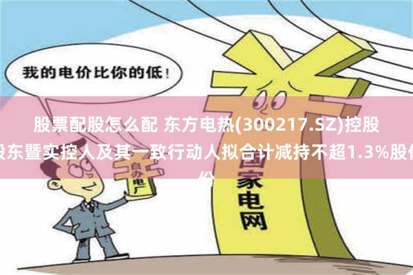 股票配股怎么配 东方电热(300217.SZ)控股股东暨实控人及其一致行动人拟合计减持不超1.3%股份